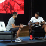 Boom Gonzales interviewing Paul George